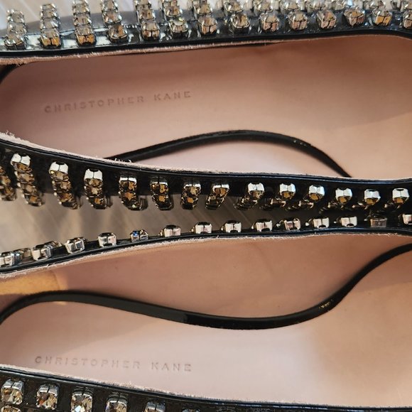 Unique Christopher Kane Patent Leather Crystal Embellishments Pumps - Picture 6 of 10